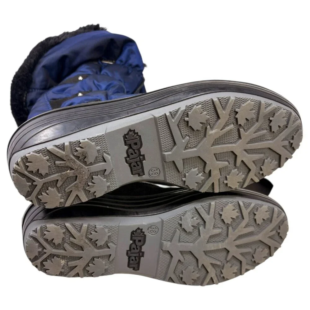 Pajar Mia Black Suede Navy Nylon‎ Insulation Winter Boot